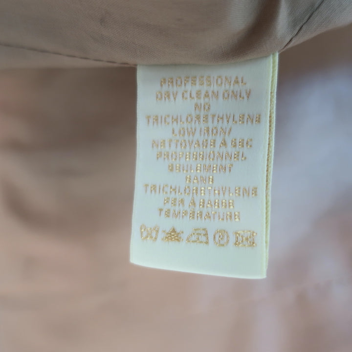 Zac Posen Collared Shirt &amp; Mini Skirt Set Beige Stretch Cotton Size 6/8