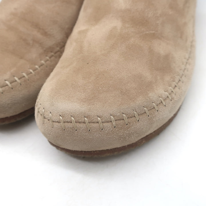Jenni Kayne Shearling-Lined Moc Clogs Taupe Suede Size 37