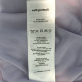 Self-Portrait Sequined Long Sleeve Cropped Top Lilac Size US 0