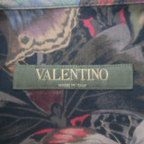Valentino Butterfly Print Button Down Shirt Brown/Multi Cotton Size 43