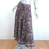 Ulla Johnson Tiered Midi Skirt Amelia Floral Print Cotton Voile Size 10 NEW