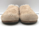 Jenni Kayne Shearling-Lined Moc Clogs Taupe Suede Size 37