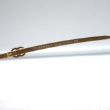 Chanel CC Half-Rim Sunglasses Matte Gold 4004 102/93