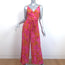 Ted Baker Harbble Wide Leg Jumpsuit Orange/Pink Floral Print Crepe Size 1