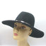 Janessa Leone Stephen Hat with Silver Bar Black Wool Felt Size Small
