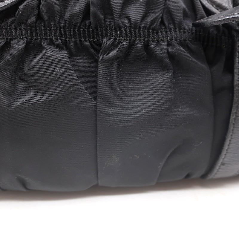 Prada Tessuto Gaufre Braided Handle crossbody bag, base view