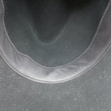 Janessa Leone Stephen Hat with Silver Bar Black Wool Felt Size Small