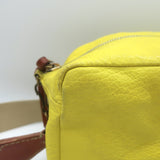 Miu Miu Rectangular Shoulder Bag Yellow Leather Small Crossbody