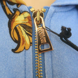 Versace Jeans Couture Garland Baroque Hooded Sweatshirt Blue Size Large NEW