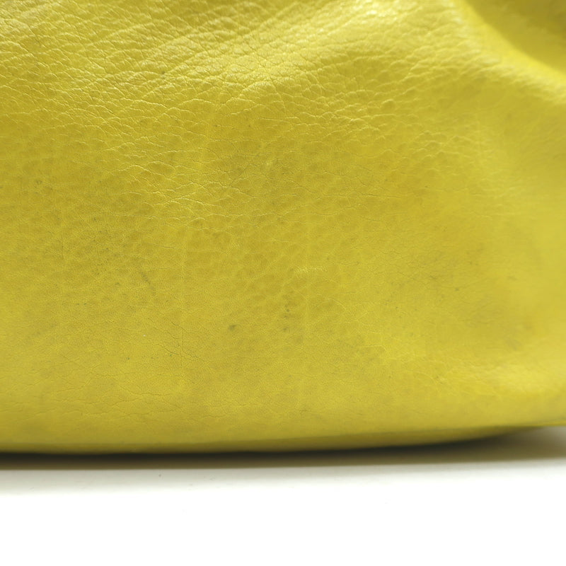 Miu Miu Rectangular Shoulder Bag Yellow Leather Small Crossbody