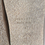 Jenni Kayne Shearling-Lined Moc Clogs Taupe Suede Size 37