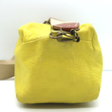 Miu Miu Rectangular Shoulder Bag Yellow Leather Small Crossbody