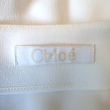 Chloe Mini Skirt Milk White Crepe Size 42