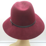 ANINE BING Wool Felt Fedora Hat Burgundy