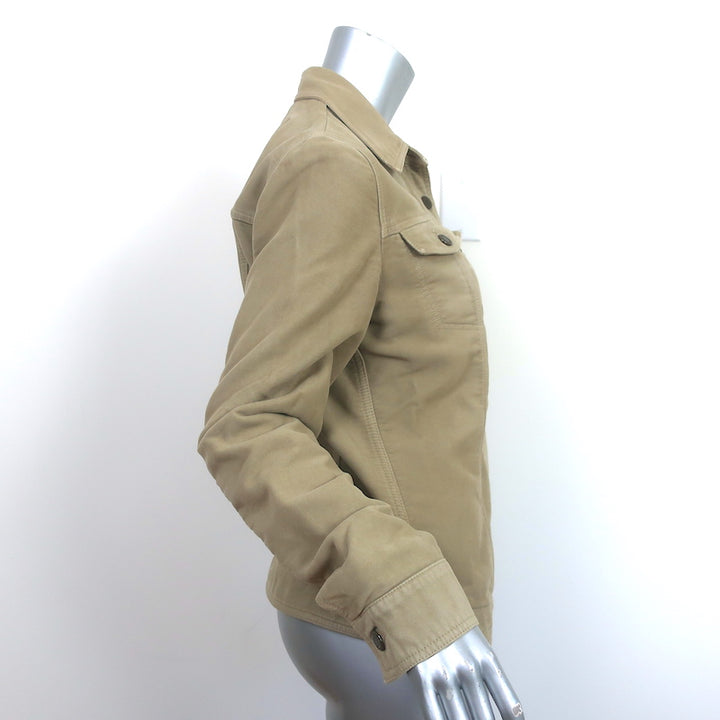 Dolce &amp; Gabbana Button-Up Jacket Beige Cotton Size 44