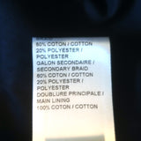 Chloe Button-Front Floral Lace Blouse Navy/Black Size 42 Short Sleeve Top