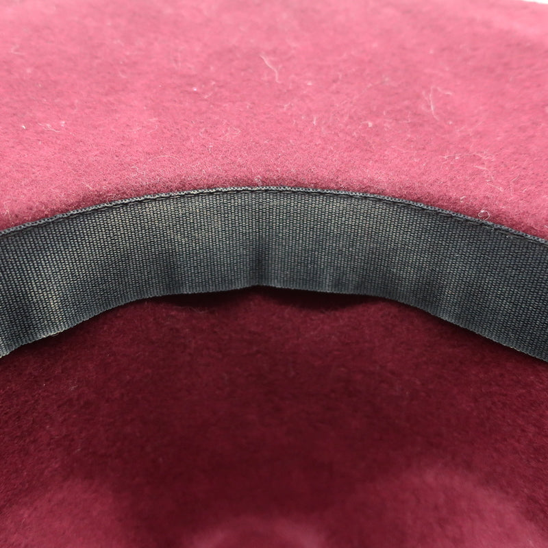 ANINE BING Wool Felt Fedora Hat Burgundy