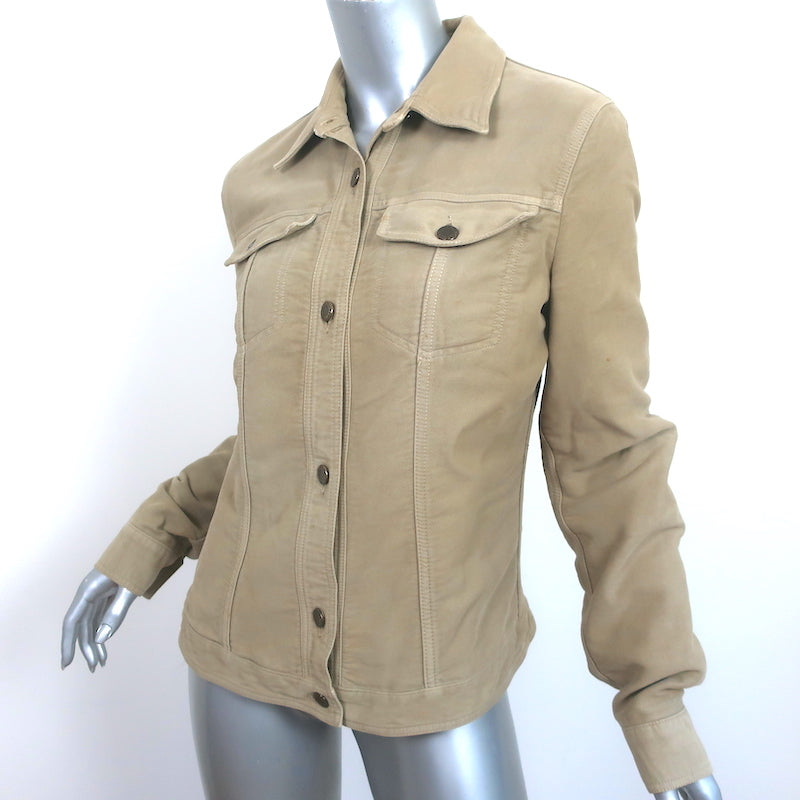 Dolce &amp; Gabbana Button-Up Jacket Beige Cotton Size 44