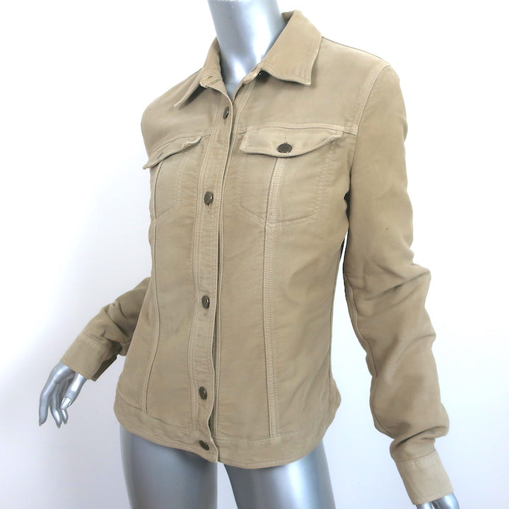 Dolce &amp; Gabbana Button-Up Jacket Beige Cotton Size 44