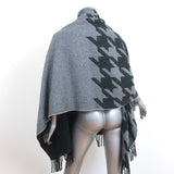 ACNE Studios Houndstooth Shawl Scarf Gray Virgin Wool