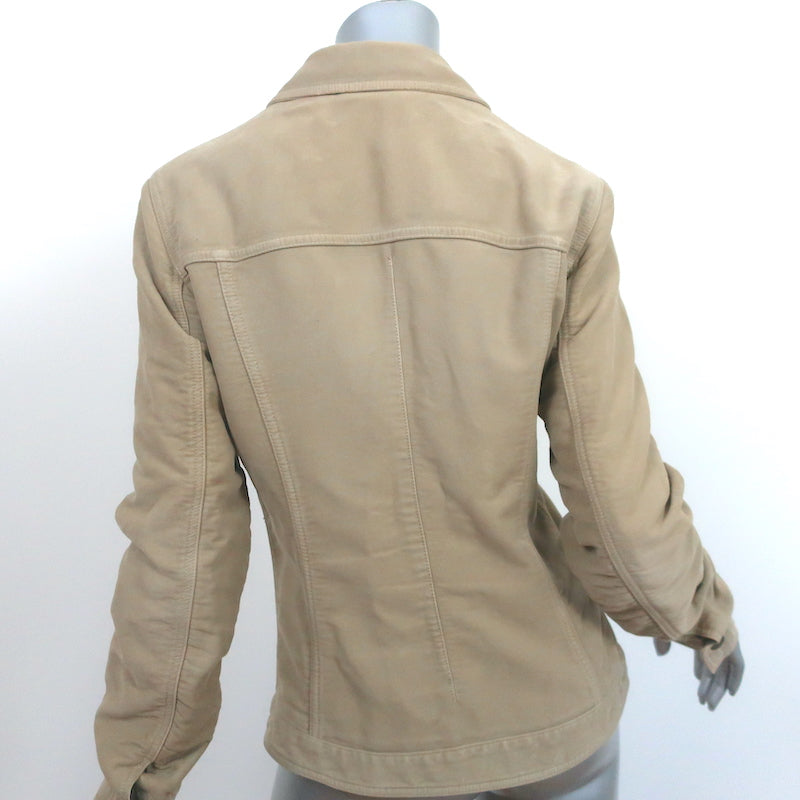 Dolce &amp; Gabbana Button-Up Jacket Beige Cotton Size 44