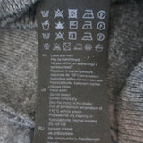 Sandro Osy Rhinestone Half-Zip Pullover Sweater Charcoal Cashmere-Blend Size 0