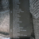 Sandro Osy Rhinestone Half-Zip Pullover Sweater Charcoal Cashmere-Blend Size 0