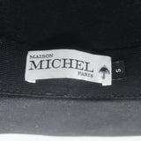 Maison Michel Virginie Fedora Hat Black Wool Felt Size Small