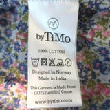 By Timo Eyelet Embroidery-Trimmed Mini Dress Floral Print Cotton Size Small