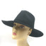 Janessa Leone Kit Fedora Hat Black Wool Felt Size Small