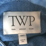 TWP Tie-Neck Button Down Denim Shirt Vintage Blue Size Extra Extra Small