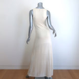 MISA Allison Sleeveless Knit Maxi Dress Ivory Cotton-Cashmere Size Small