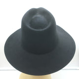 Janessa Leone Kit Fedora Hat Black Wool Felt Size Small