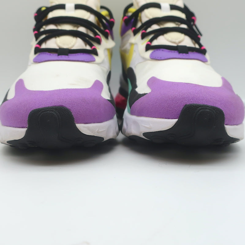 Nike Air Max 270 React Geometric Art Sneakers White/Violet Size