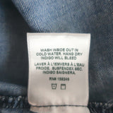 TWP Tie-Neck Button Down Denim Shirt Vintage Blue Size Extra Extra Small