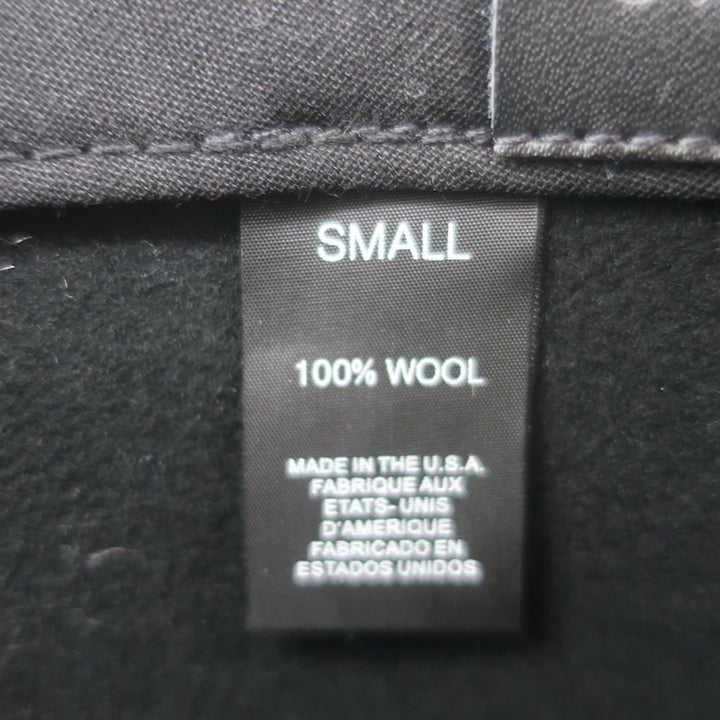 Janessa Leone Kit Fedora Hat Black Wool Felt Size Small