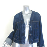 TWP Dusty Jean Jacket Dark Wash Pintuck Denim Size Extra Small
