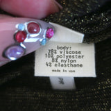 L'Agence Metallic Draped Long Sleeve Gown Gold Stretch Knit Size Extra Small