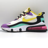 Nike Air Max 270 React Geometric Art Sneakers White/Violet Size 9 AT6174-101