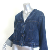 TWP Dusty Jean Jacket Dark Wash Pintuck Denim Size Extra Small