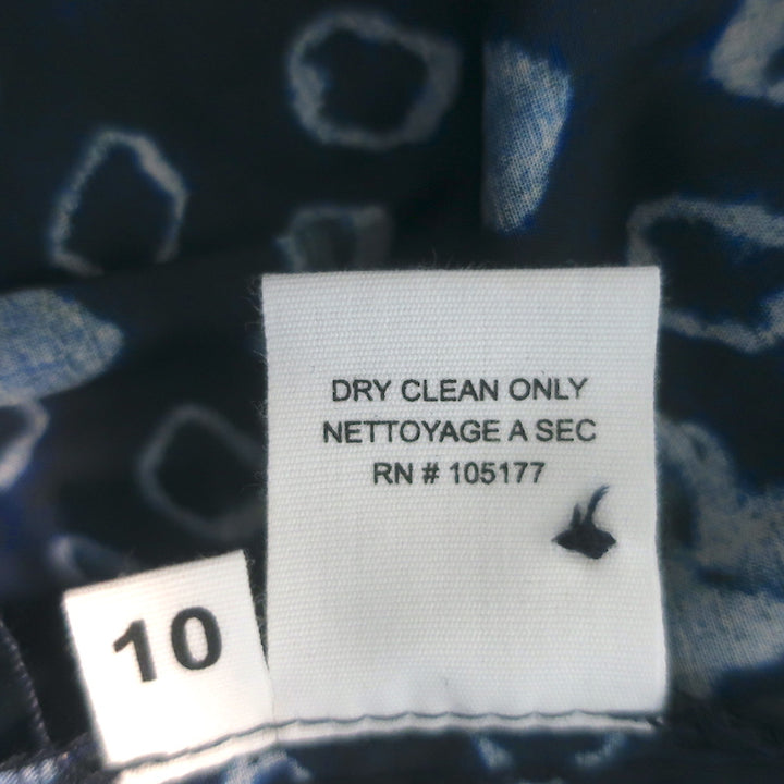Ulla Johnson Joan Ruffle Dress Ultramarine Printed Cotton Size 10 NEW