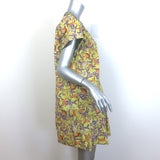 Saloni Ashley Mini Dress Citrus Monkey Print Poplin Size US 6
