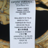 Versace Palazzo Fit Maschera Baroque Print Shirt Black/Gold Silk Twill Size 40