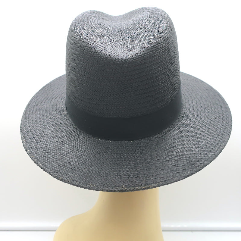 Rag &amp; Bone Straw Panama Hat Black Size Small/Medium