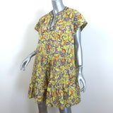 Saloni Ashley Mini Dress Citrus Monkey Print Poplin Size US 6