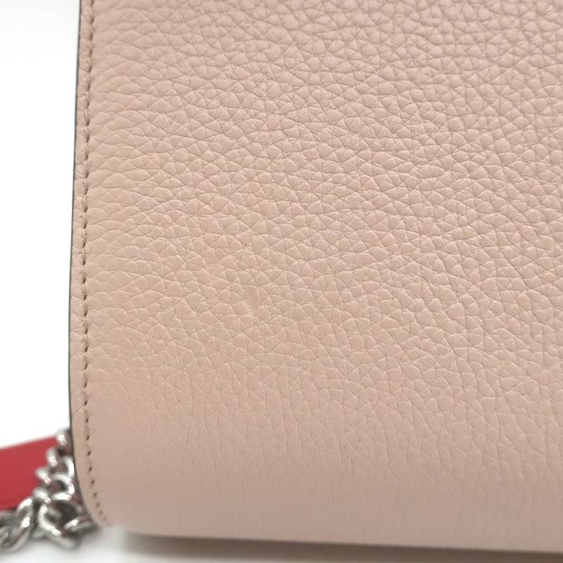 Christian Louboutin Paloma Flap Clutch Leche Grained Leather Crossbody Bag NEW