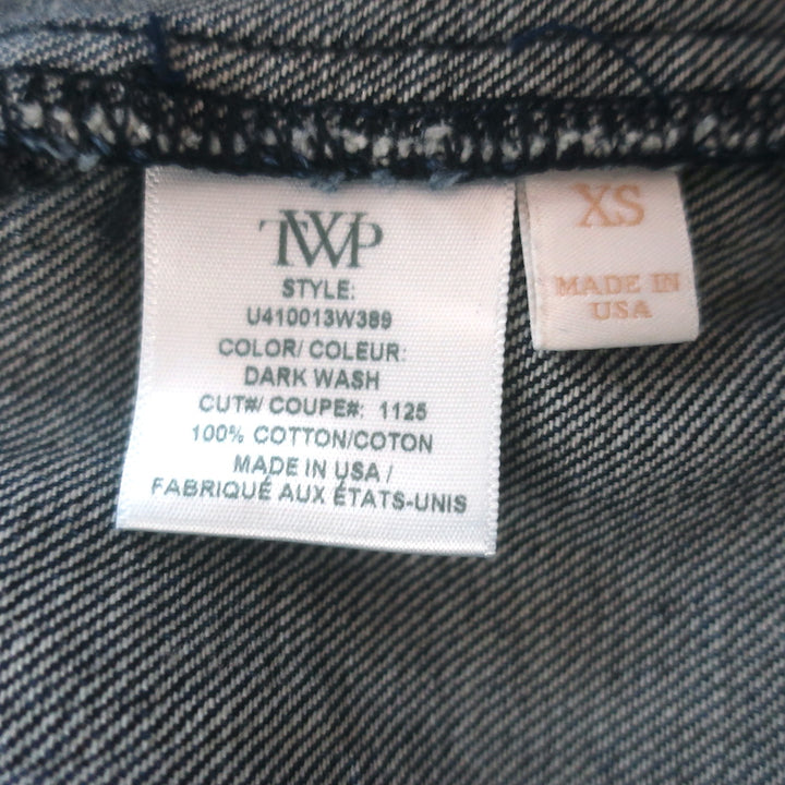 TWP Dusty Jean Jacket Dark Wash Pintuck Denim Size Extra Small