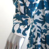 La DoubleJ Bellini Maxi Shirt Dress Lilium Blue Cotton Voile Size Extra Small