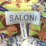 Saloni Ashley Mini Dress Citrus Monkey Print Poplin Size US 6