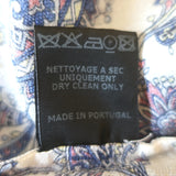 Isabel Marant Blouse Nes White/Blue Paisley Print Silk Size 42 Short Sleeve Top